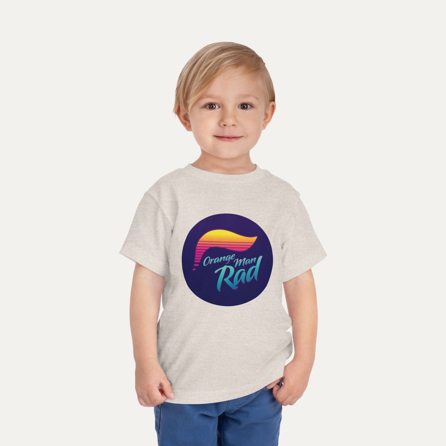 Orange Man Bad Retro Toddler Tee