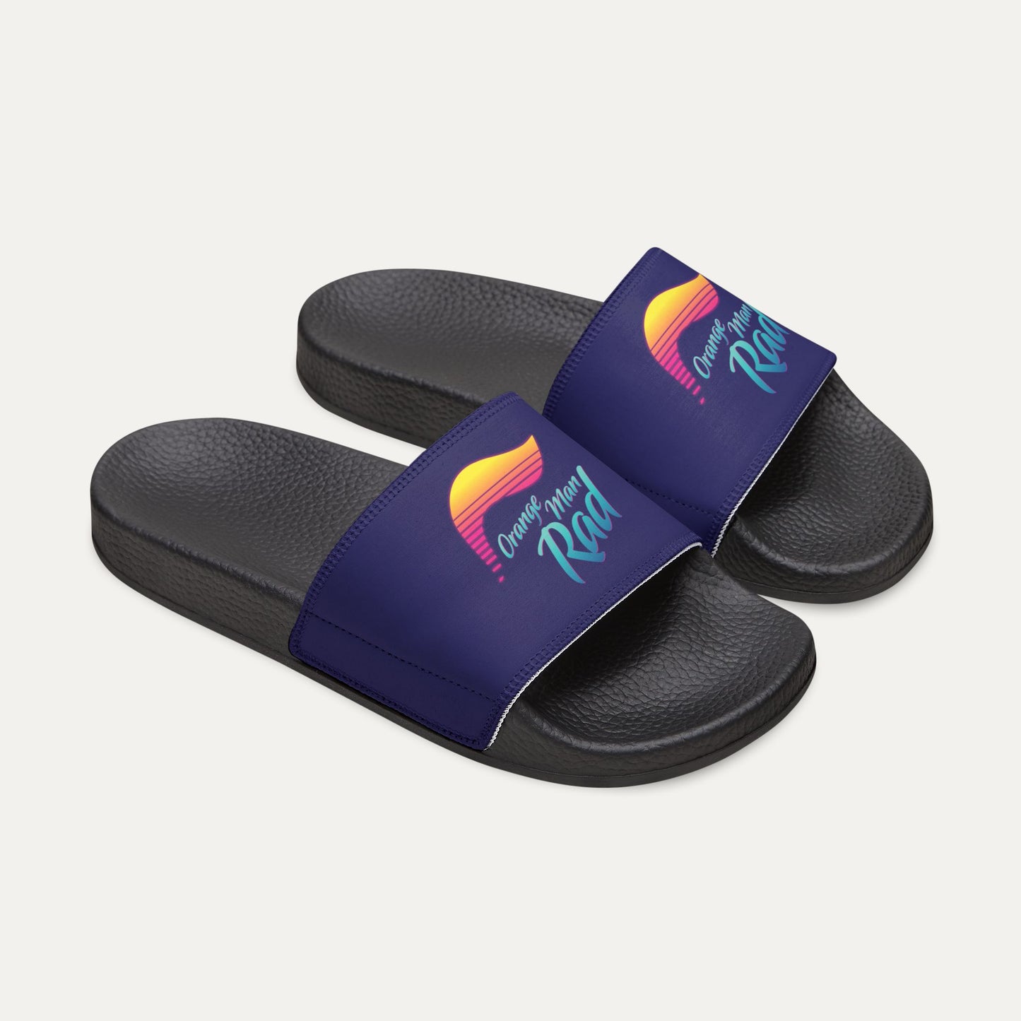 Orange Man Rad Retro Men's Removable-Strap Sandals