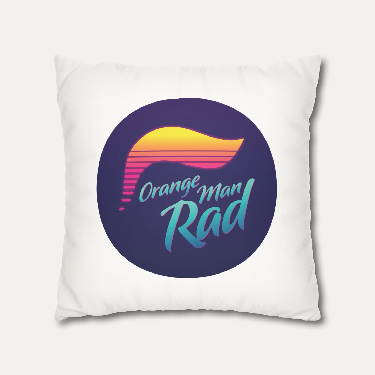 Orange Man Rad Retro Faux Suede Pillowcase