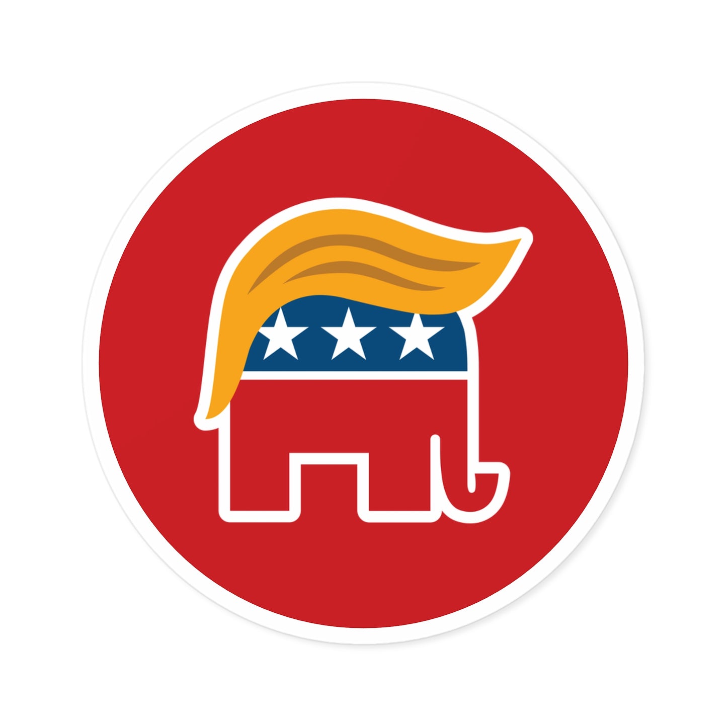 Orange Man Rad Round Stickers