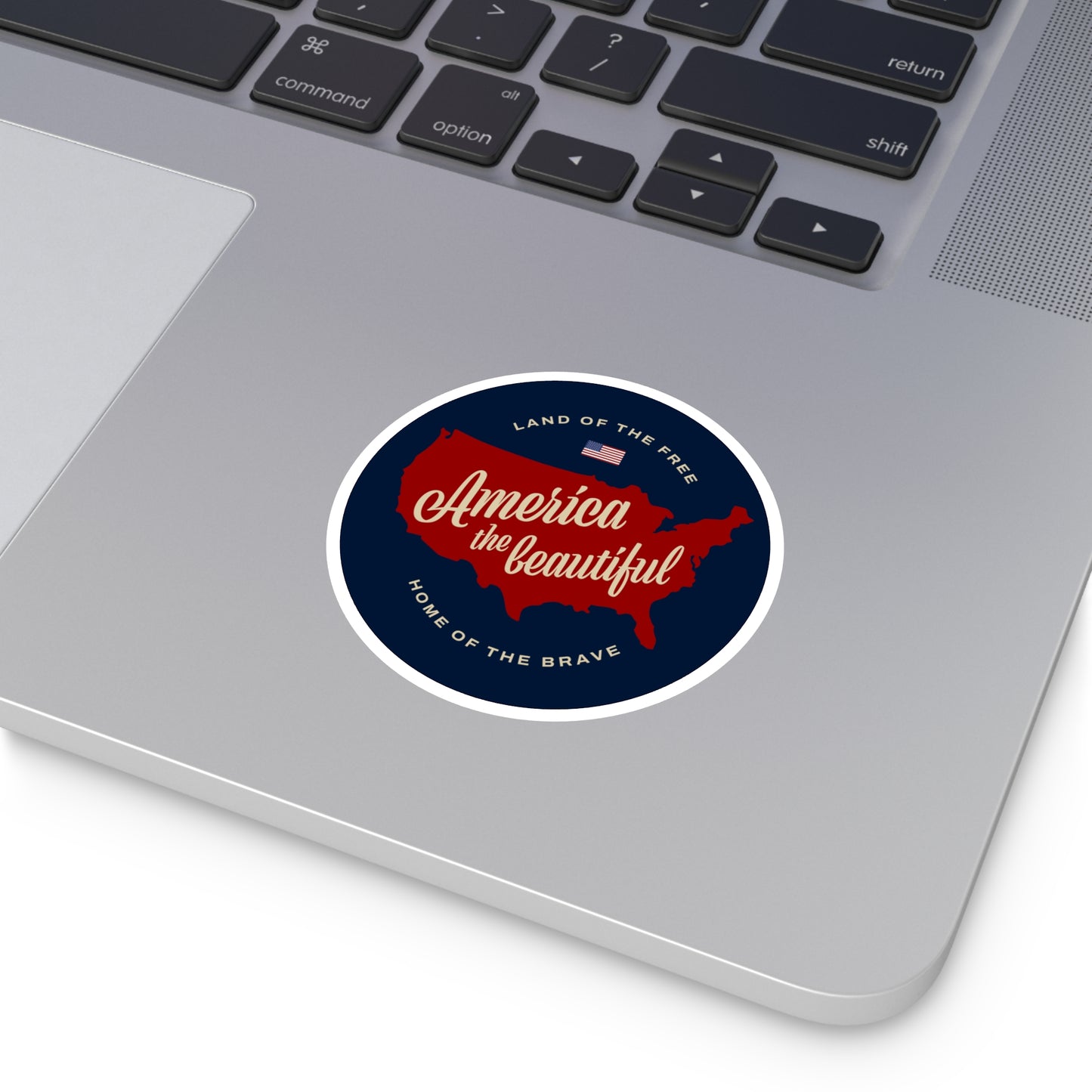 America the Beautiful Round Stickers