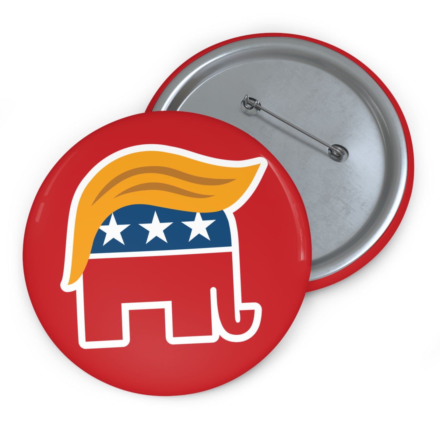 Orange Man Rad Pin Button