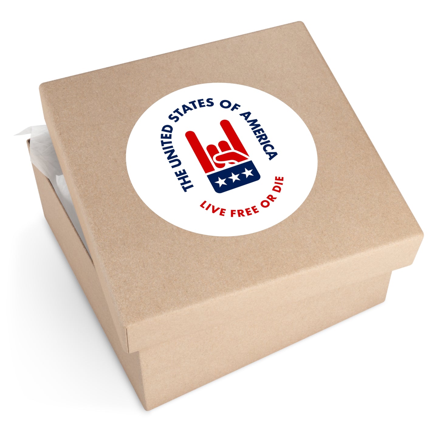 Live Free or Die Round Stickers