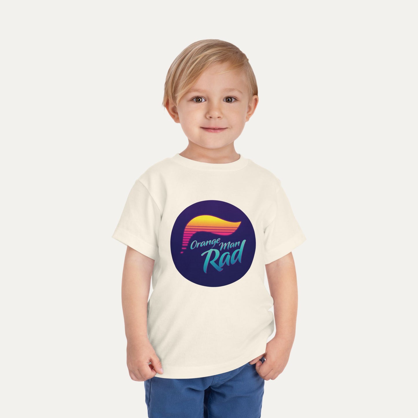 Orange Man Bad Retro Toddler Tee