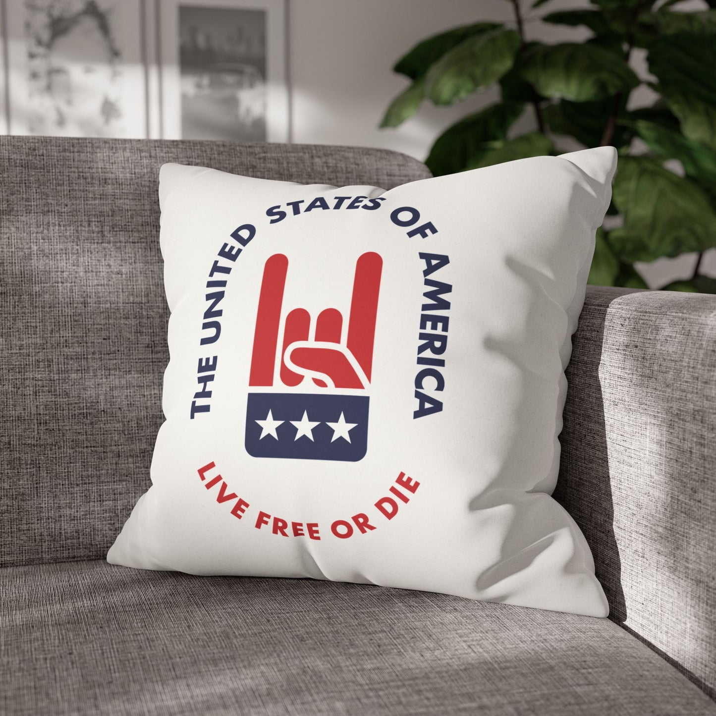 Live Free or Die Faux Suede Pillowcase