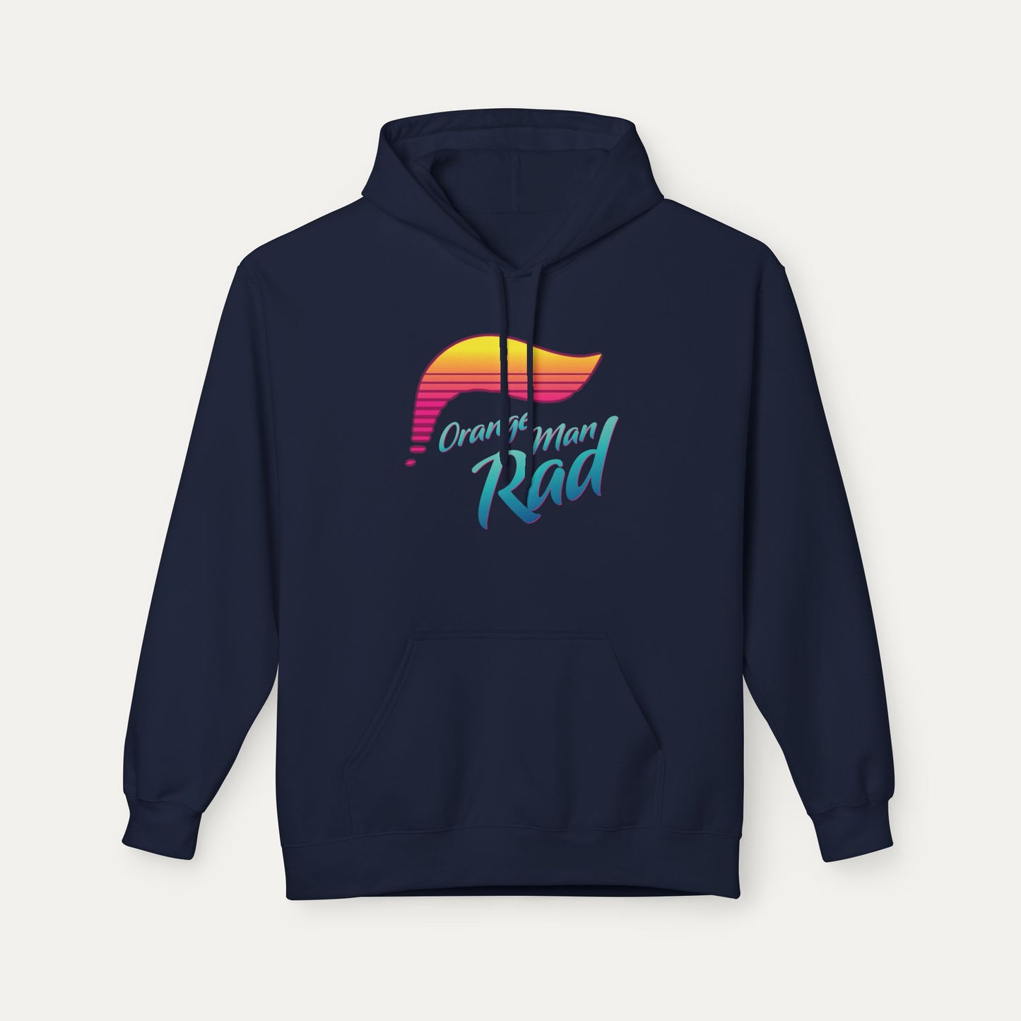 Orange Man Rad Retro Fleece Unisex Hoodie