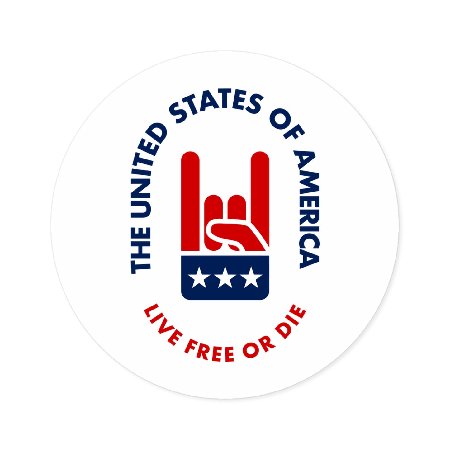Live Free or Die Round Stickers