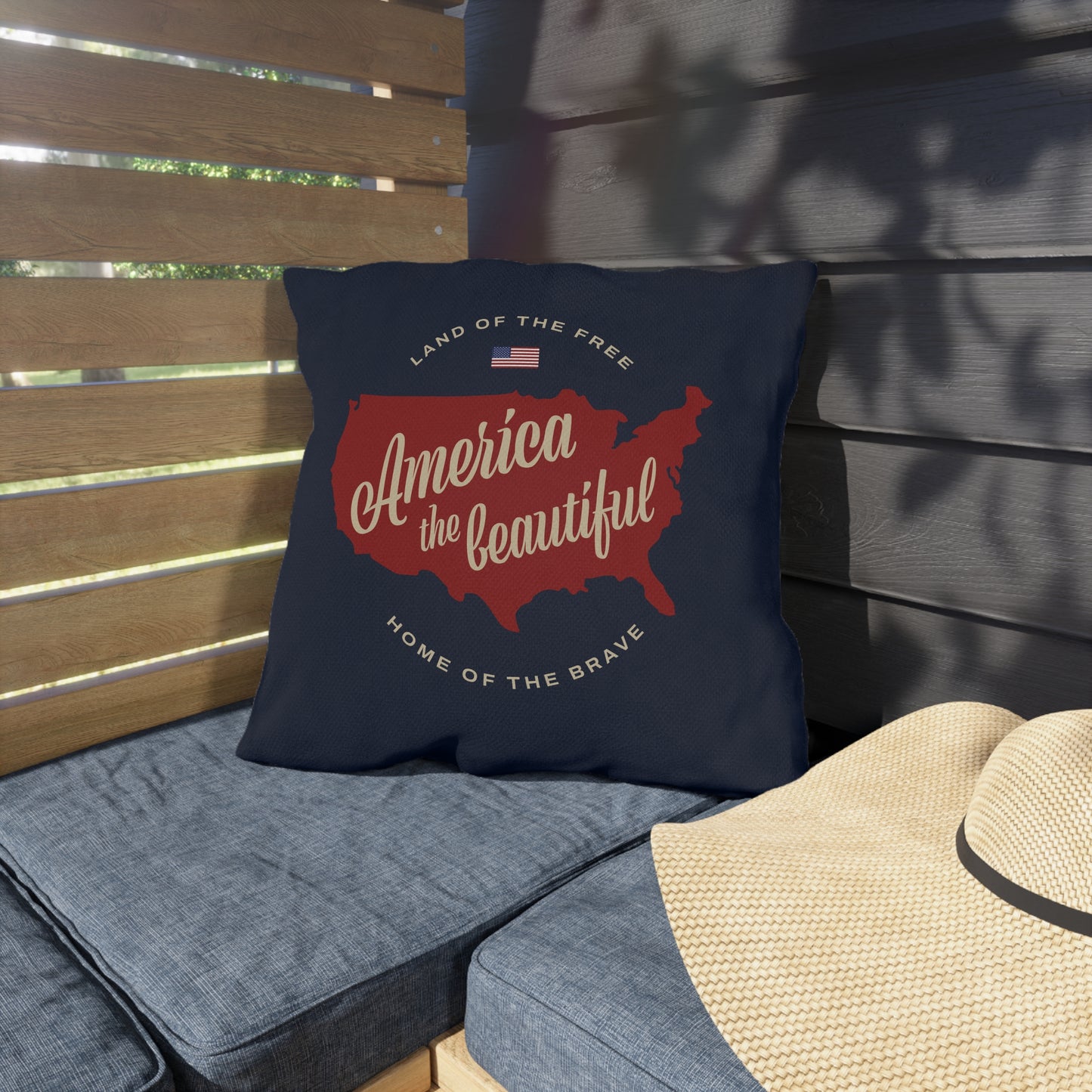 America the Beautiful Outdoor Pillows