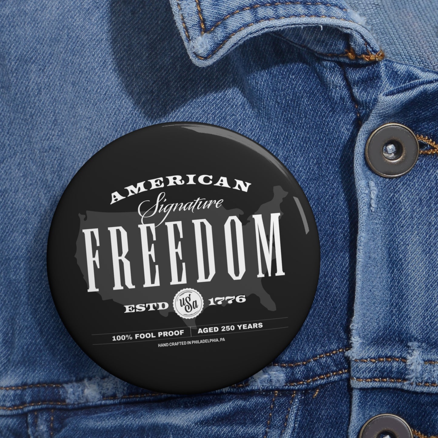 250 Proof Pin Button