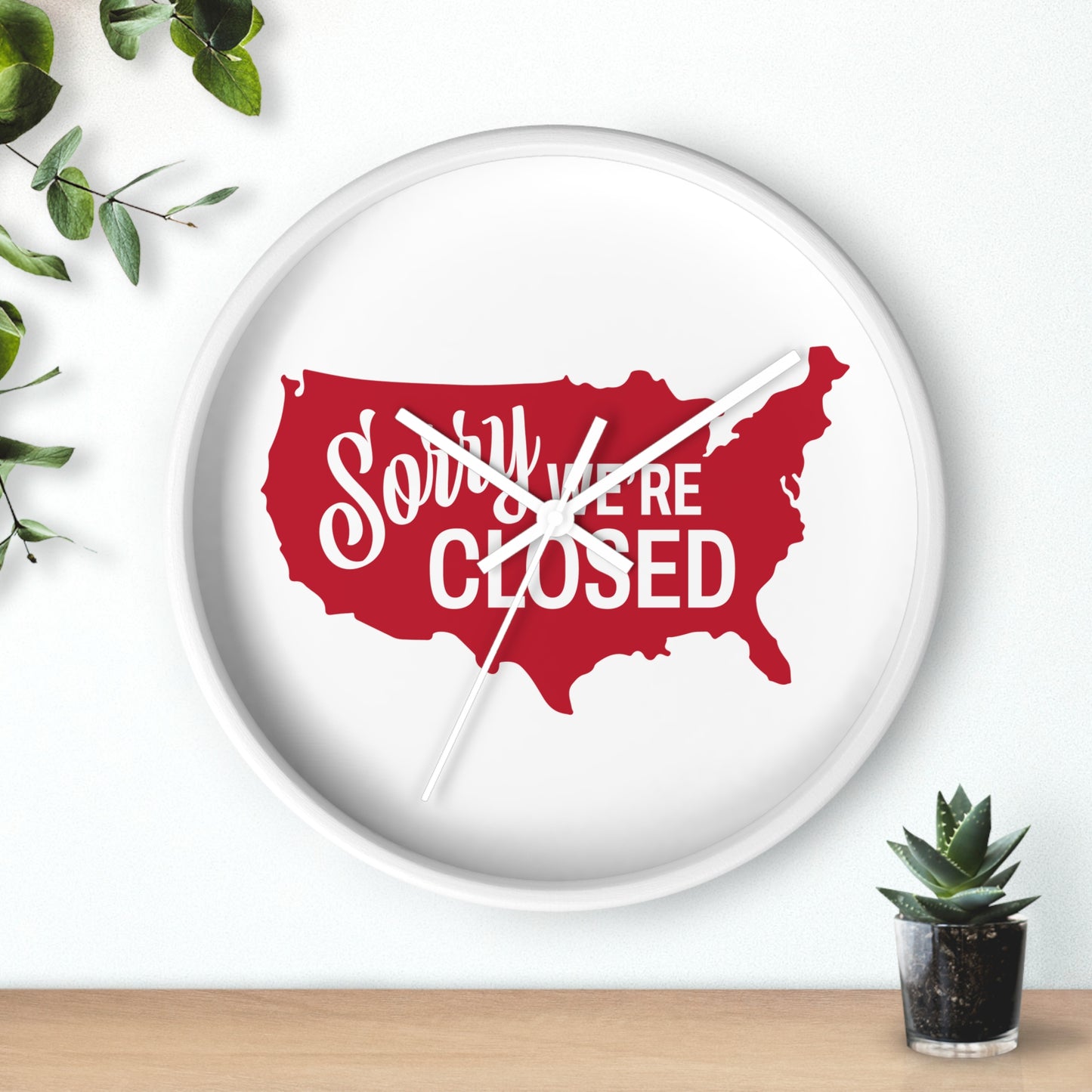 Sorry, We’re Closed Wall Clock