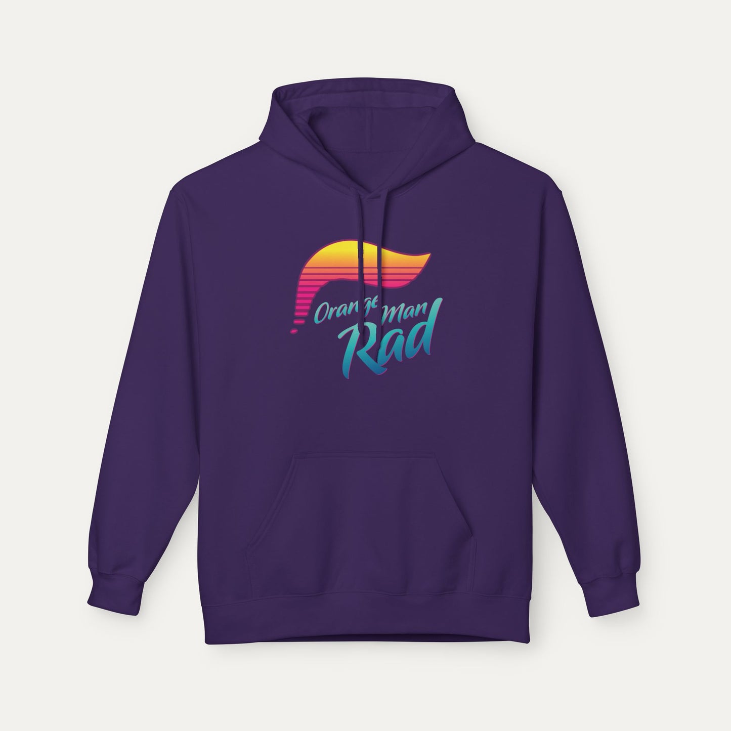 Orange Man Rad Retro Fleece Unisex Hoodie