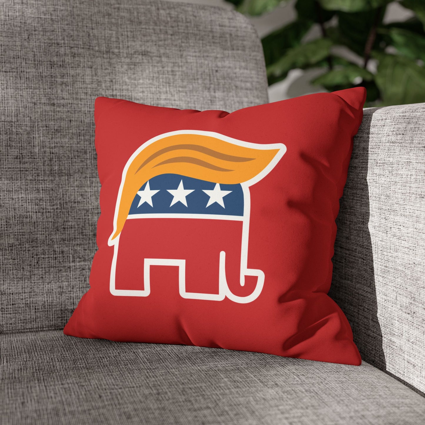 Orange Man Rad Faux Suede Pillowcase (Red)