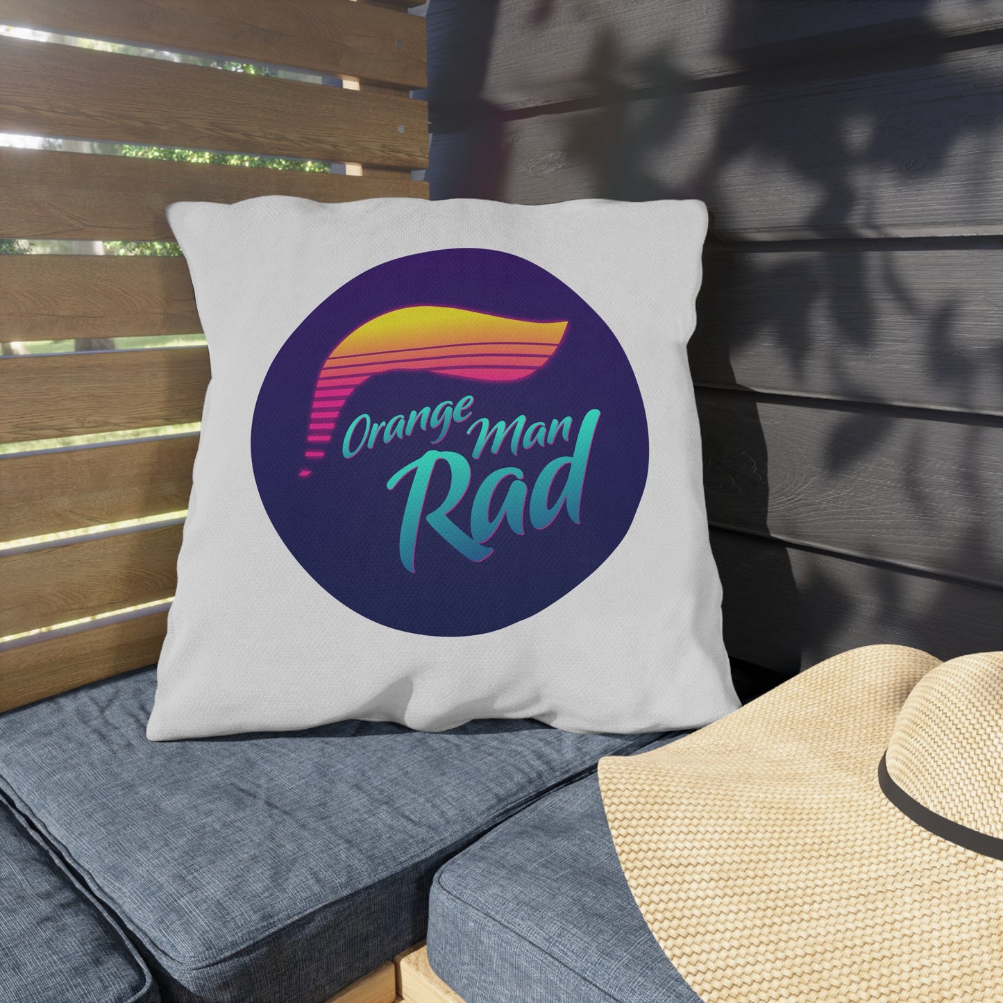 Orange Man Rad Retro Outdoor Pillows