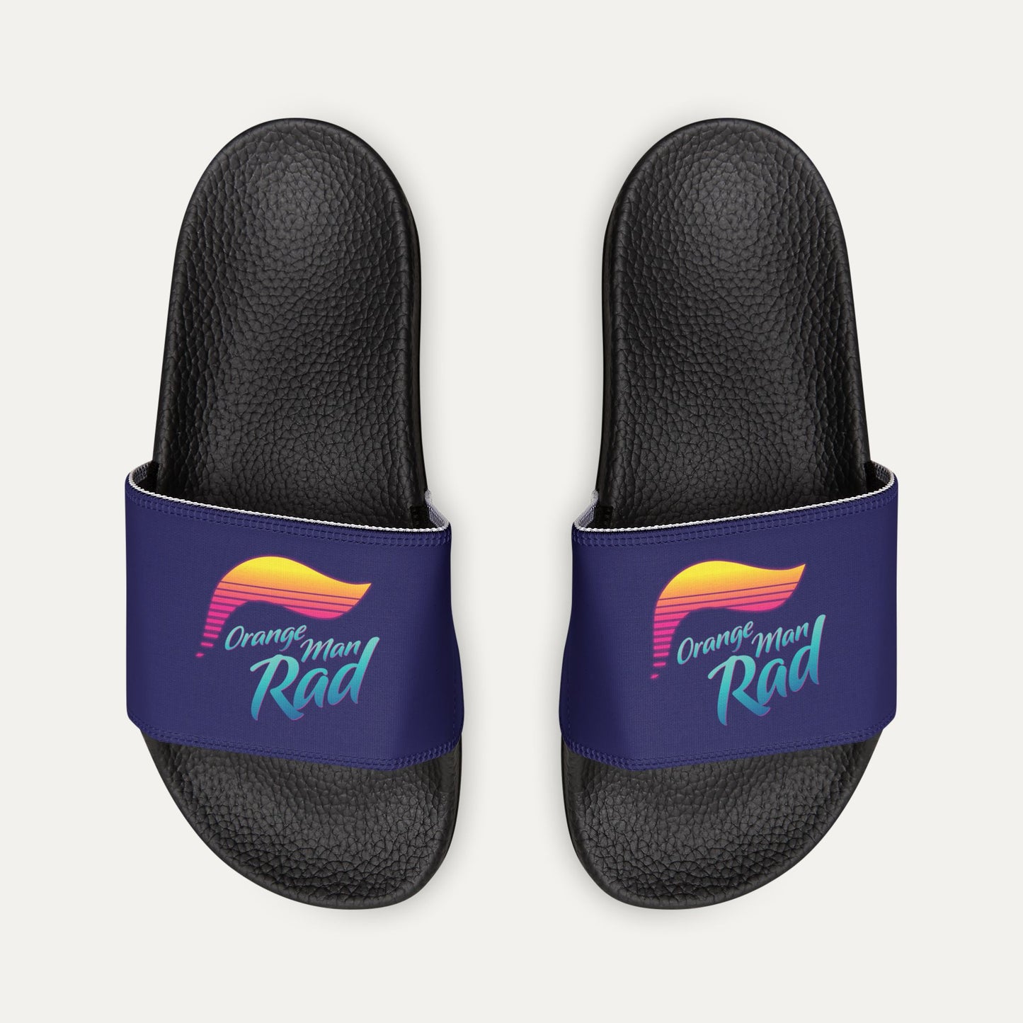 Orange Man Rad Retro Men's Removable-Strap Sandals