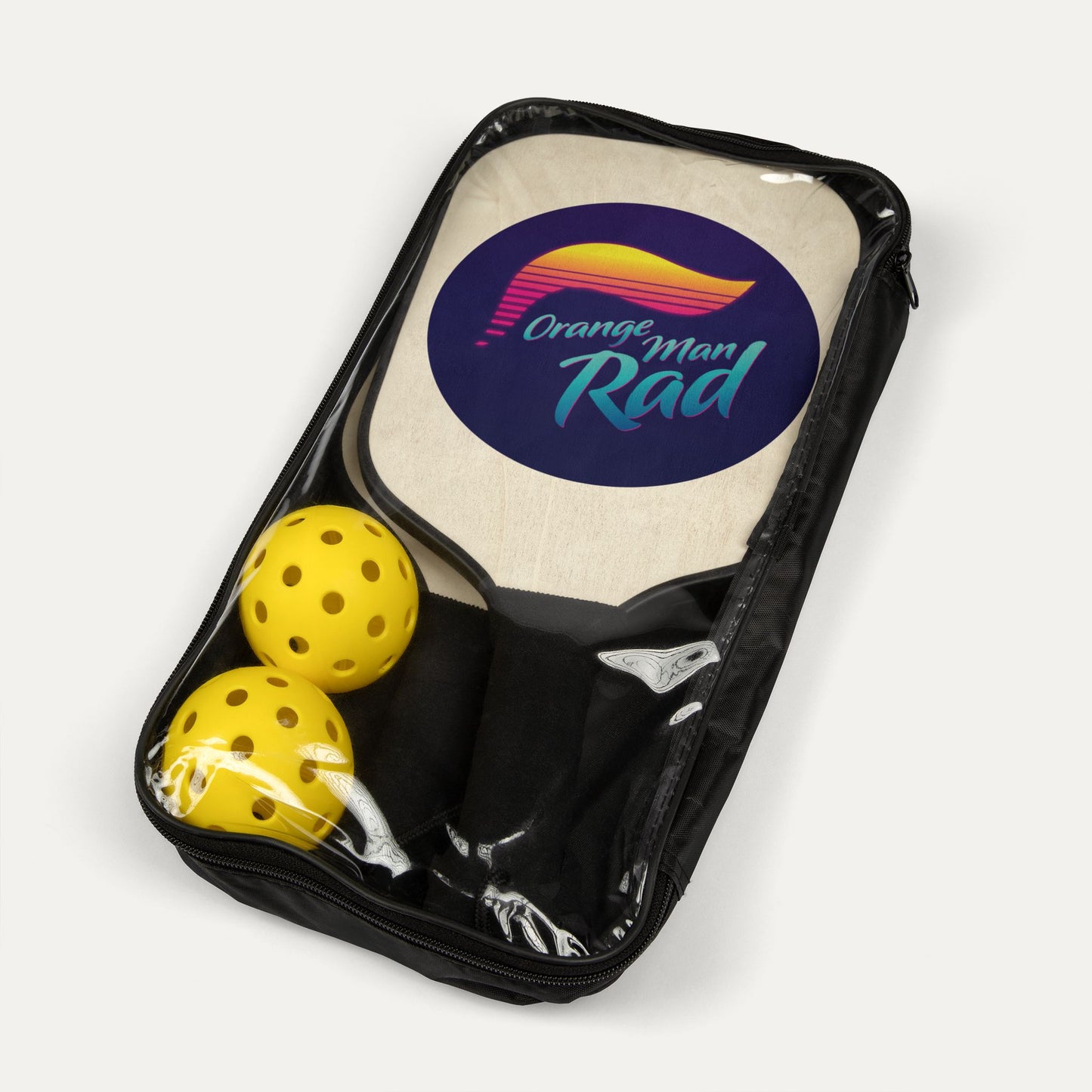 Orange Man Rad Retro Pickleball Set
