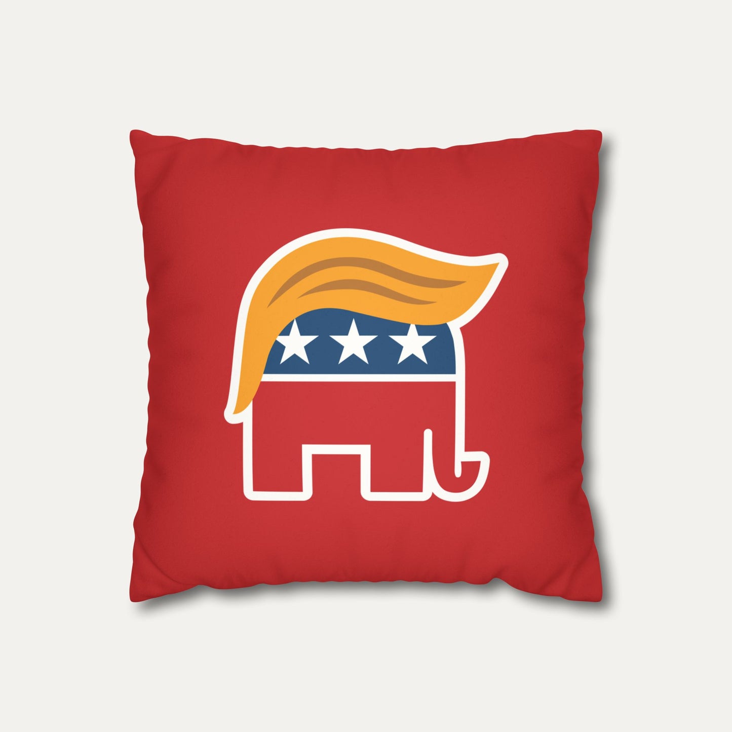 Orange Man Rad Faux Suede Pillowcase (Red)