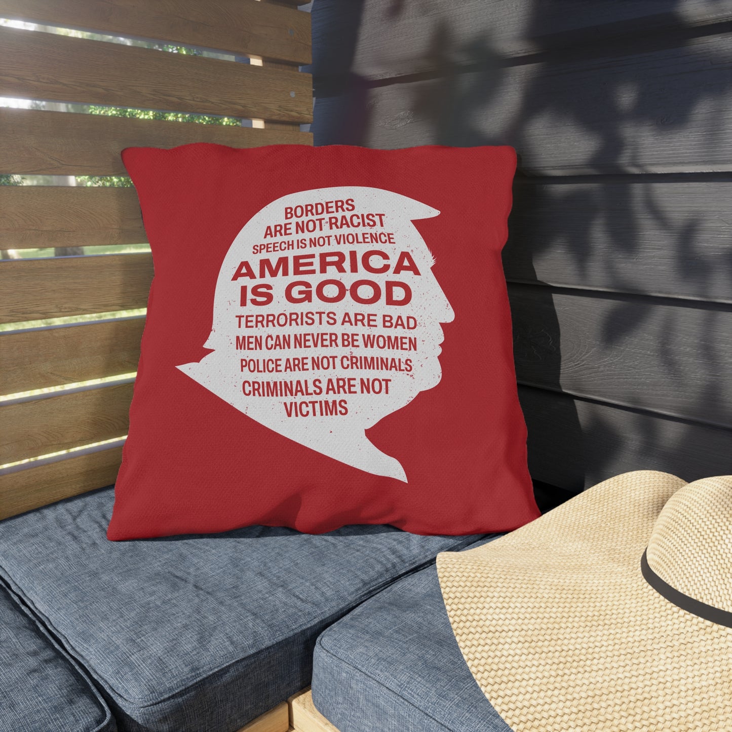America is Good Outdoor Pillows