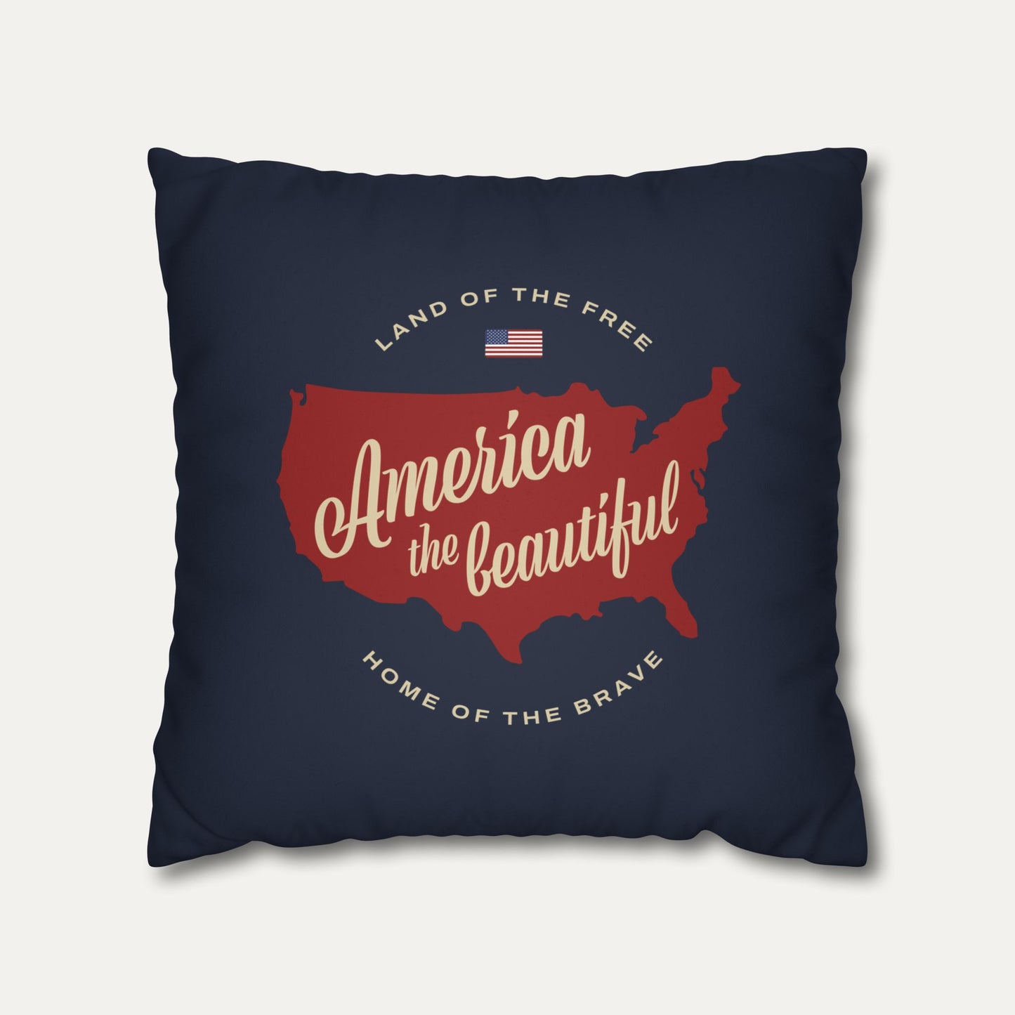 America the Beautiful Faux Suede Pillowcase