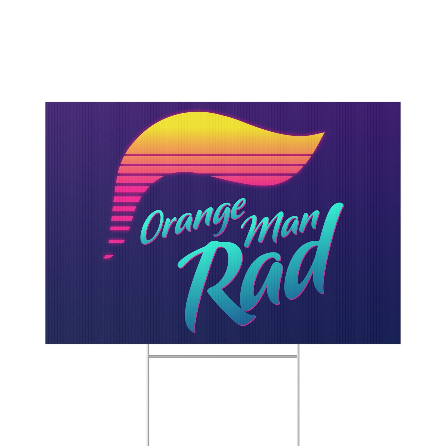 Orange Man Rad Retro Lawn Sign