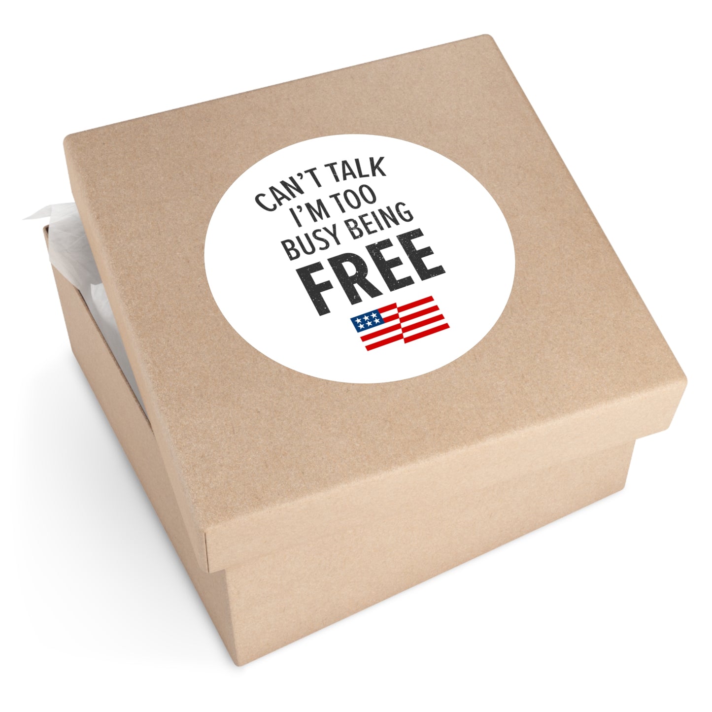 Can’t Talk Round Stickers