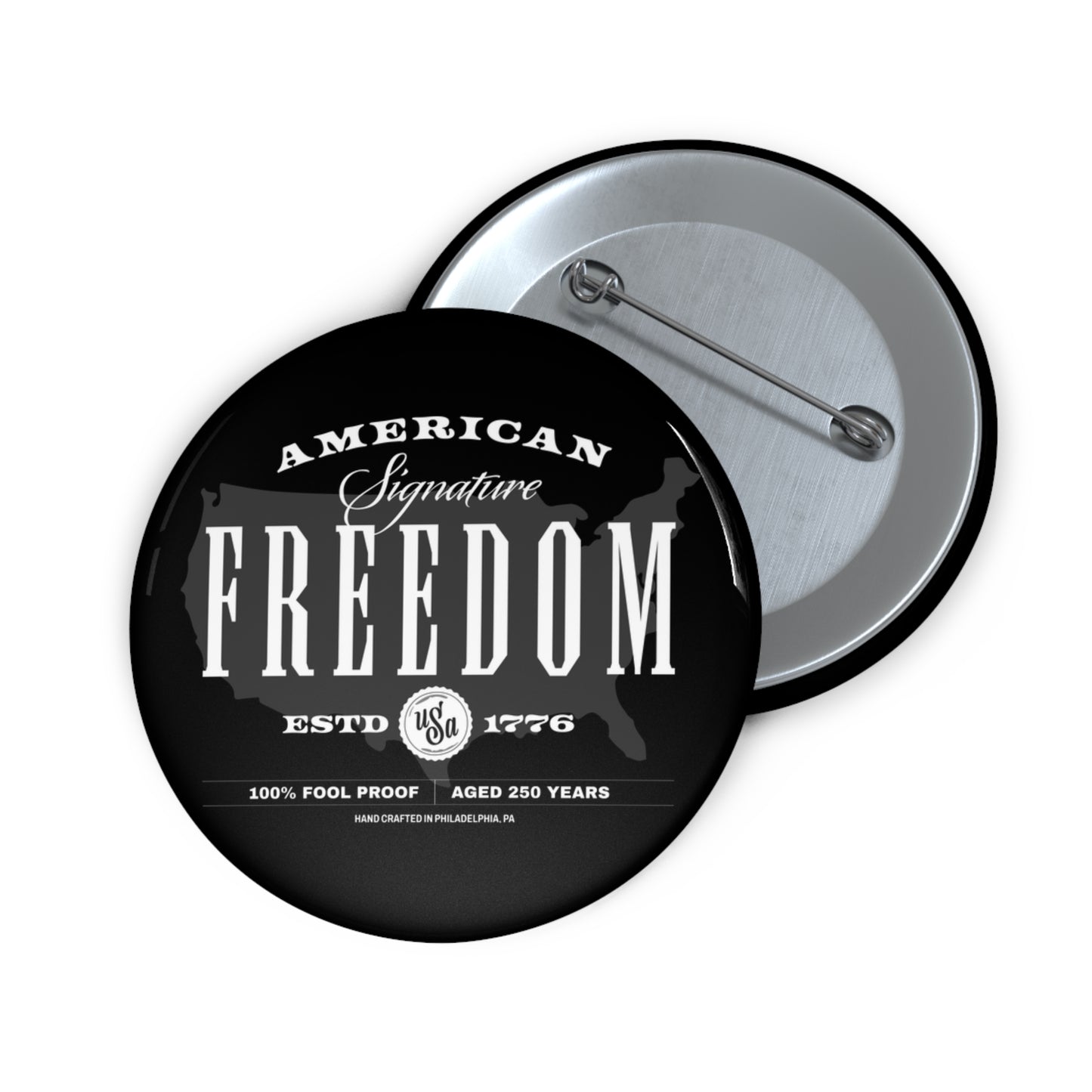 250 Proof Pin Button