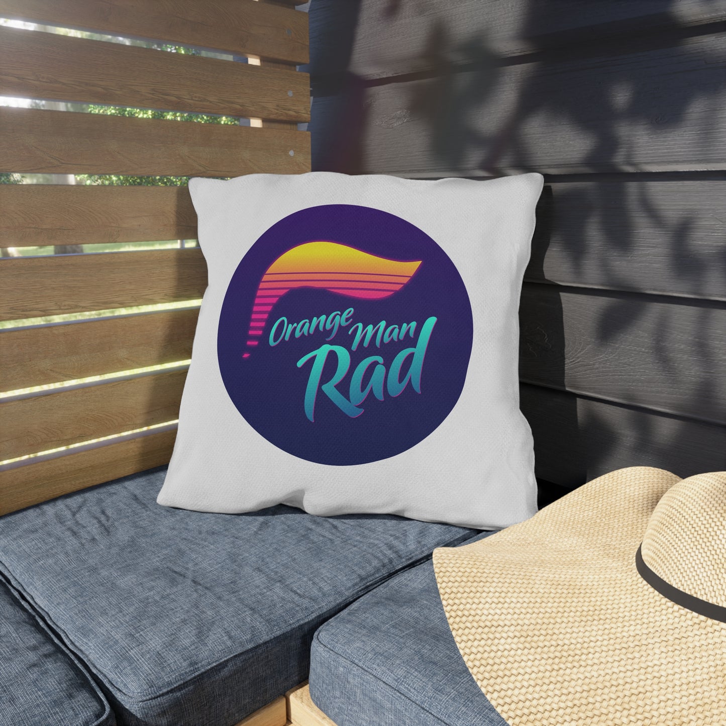Orange Man Rad Retro Outdoor Pillows