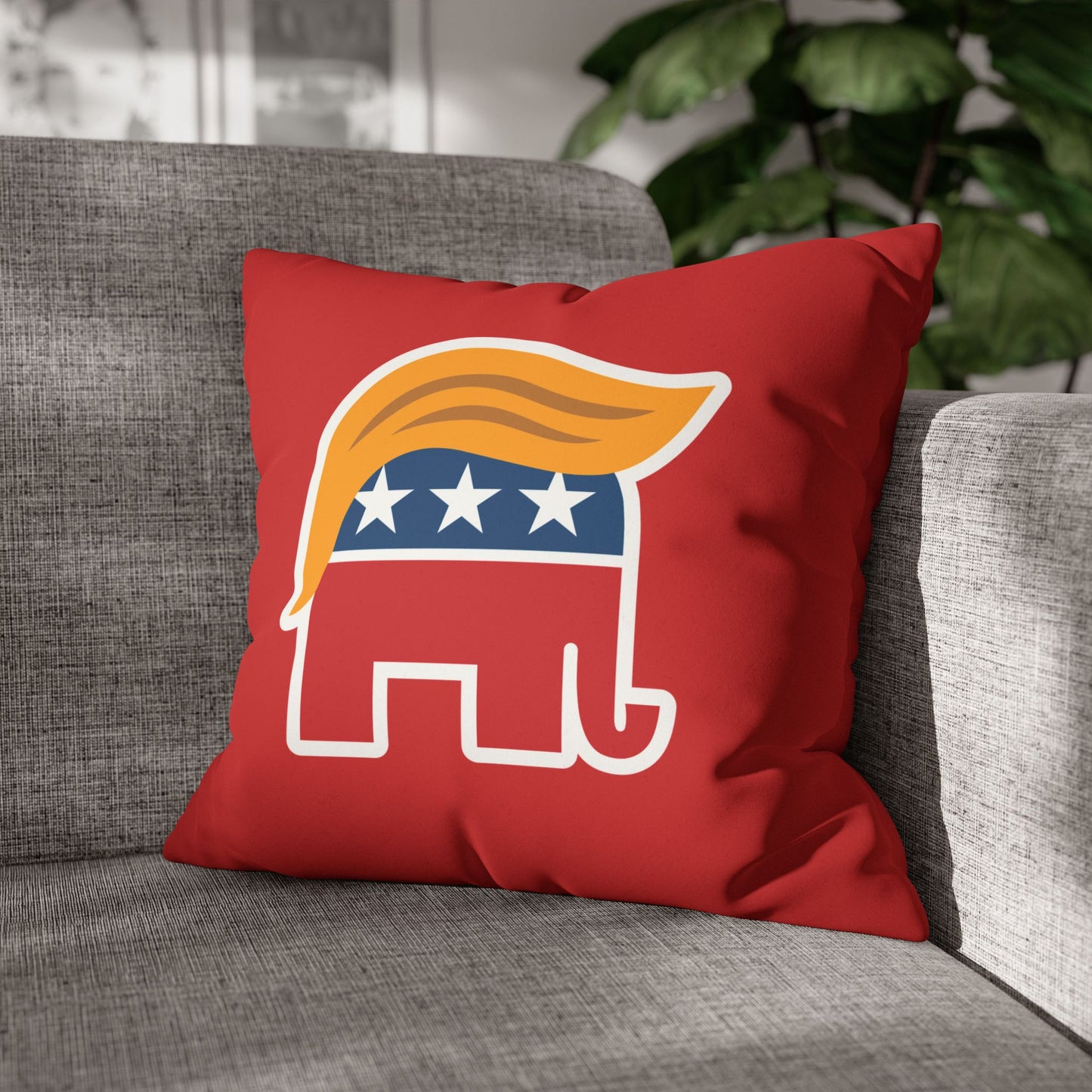 Orange Man Rad Faux Suede Pillowcase (Red)