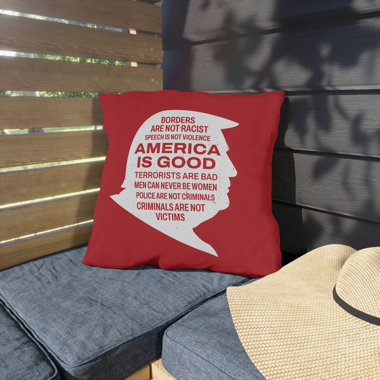 America is Good Outdoor Pillows