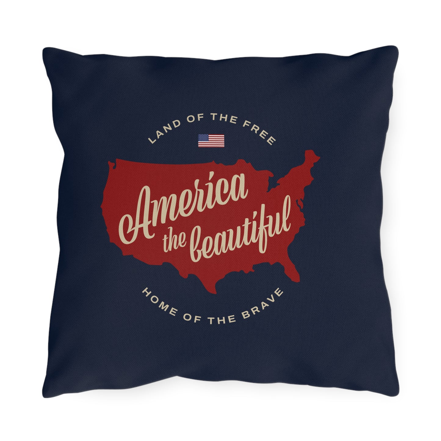 America the Beautiful Outdoor Pillows