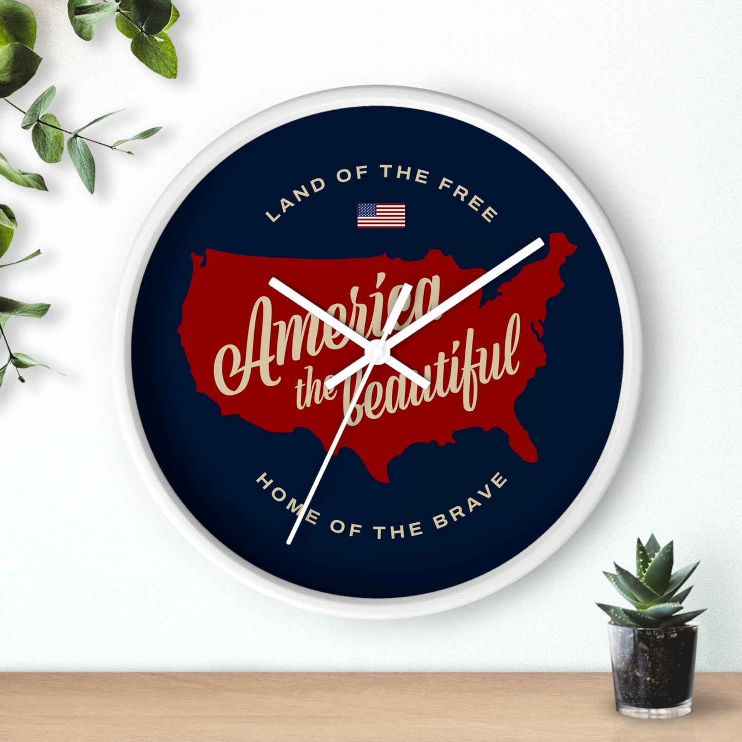 America the Beautiful Wall Clock