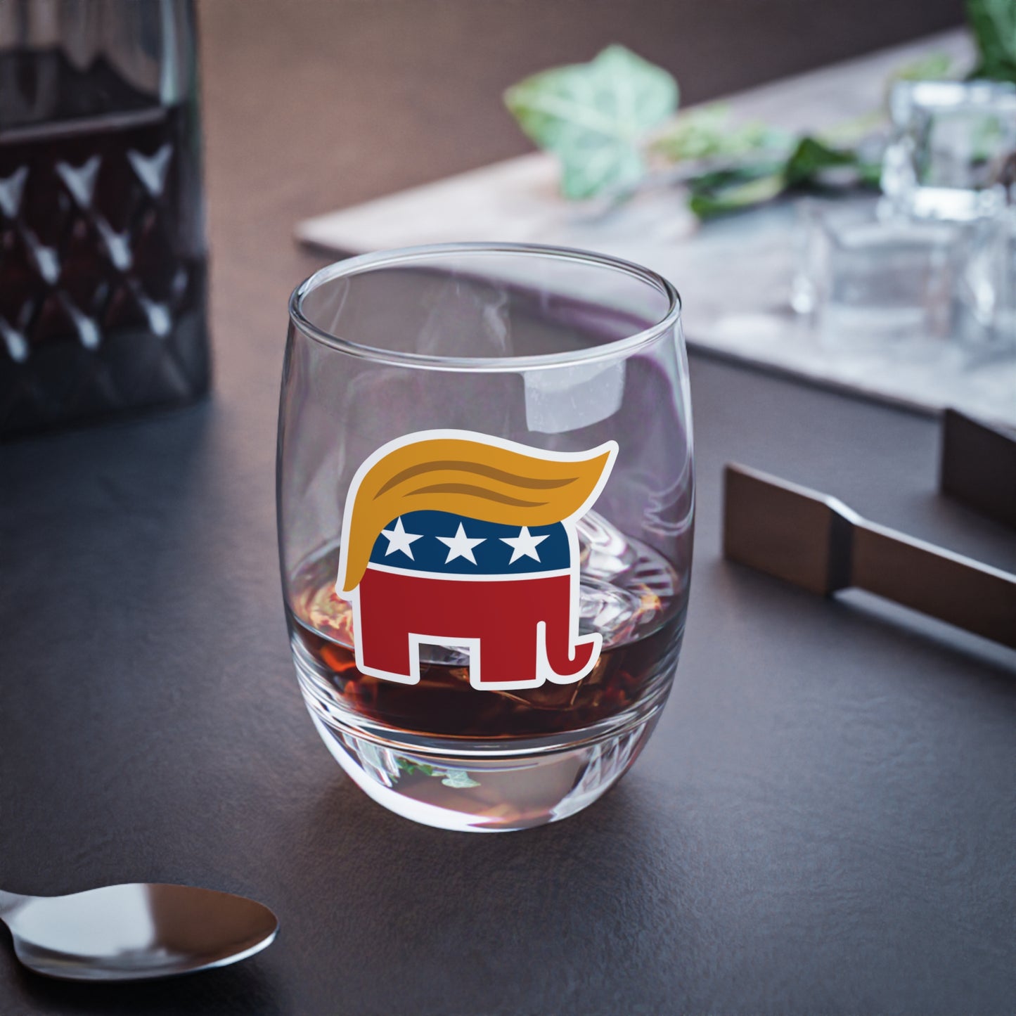 Orange Man Rad Whiskey Glass