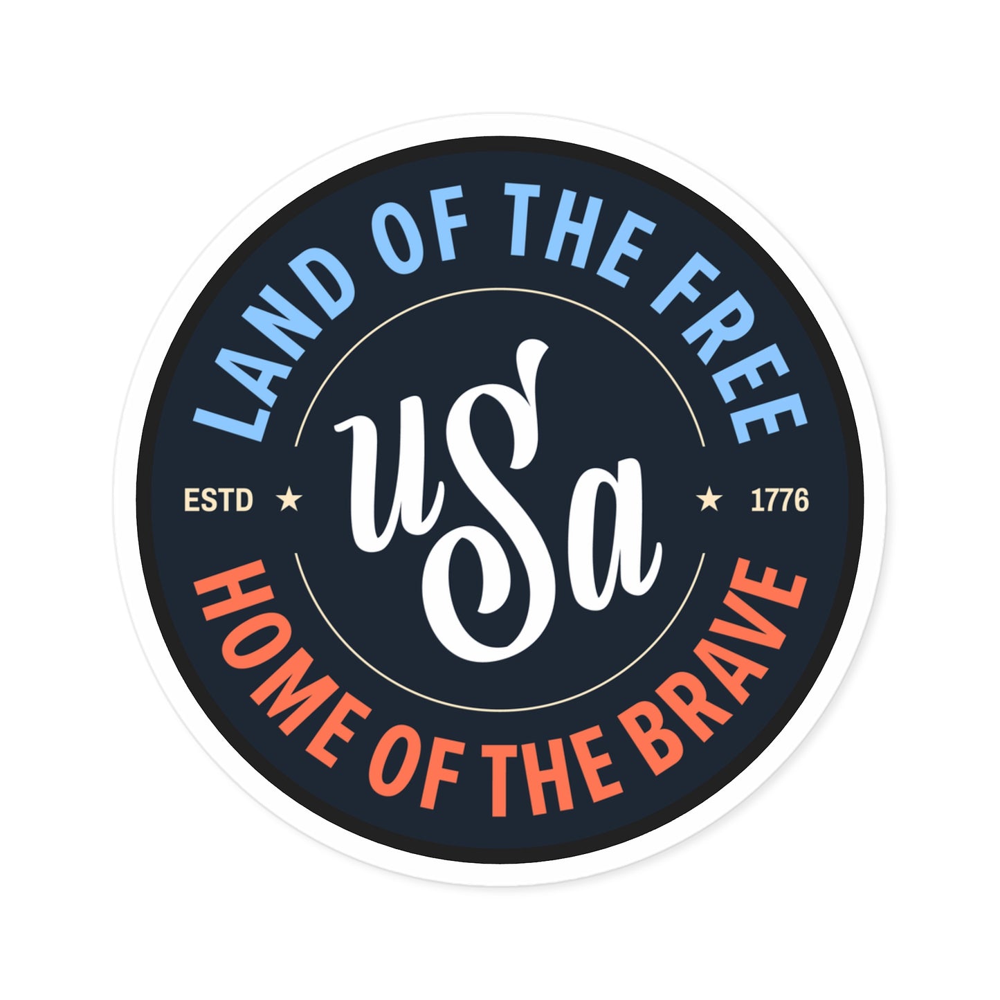 Vintage USA Round Stickers