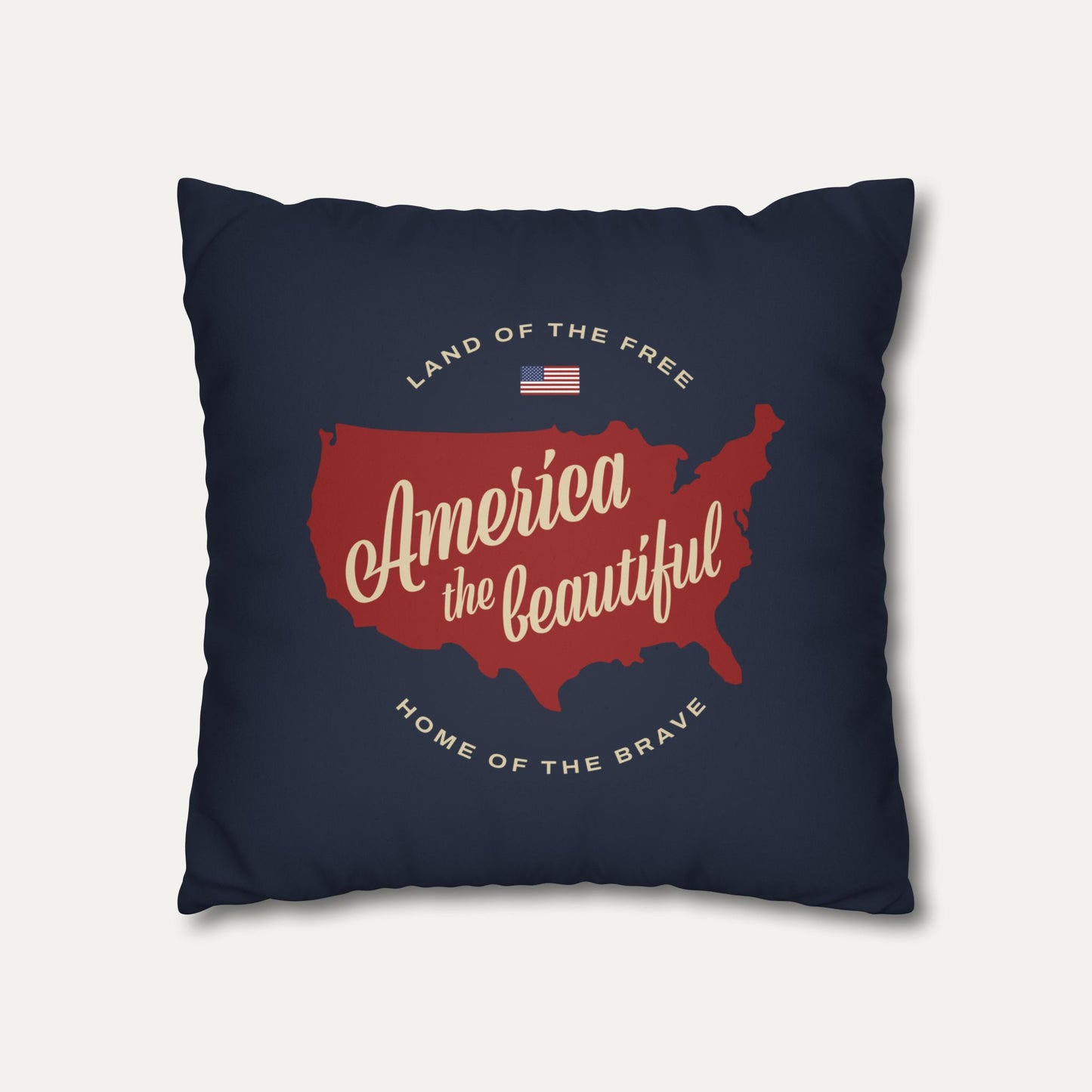 America the Beautiful Faux Suede Pillowcase