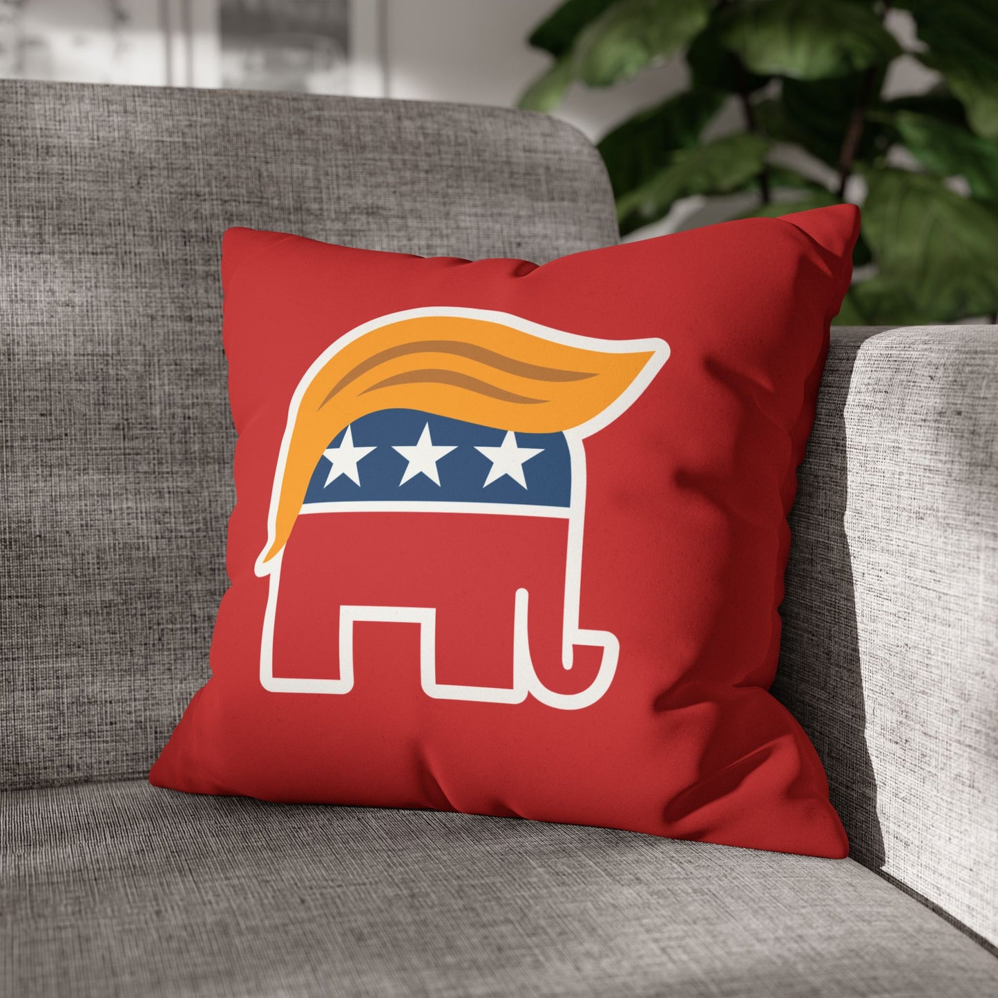 Orange Man Rad Faux Suede Pillowcase (Red)
