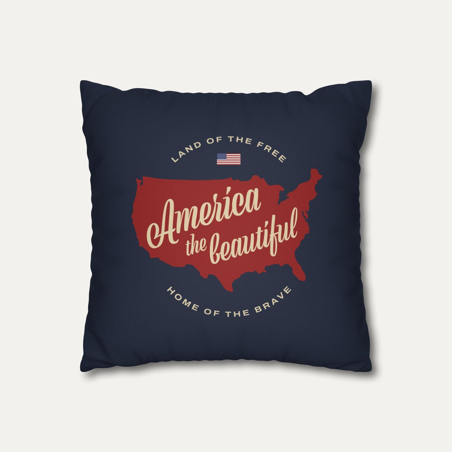 America the Beautiful Faux Suede Pillowcase