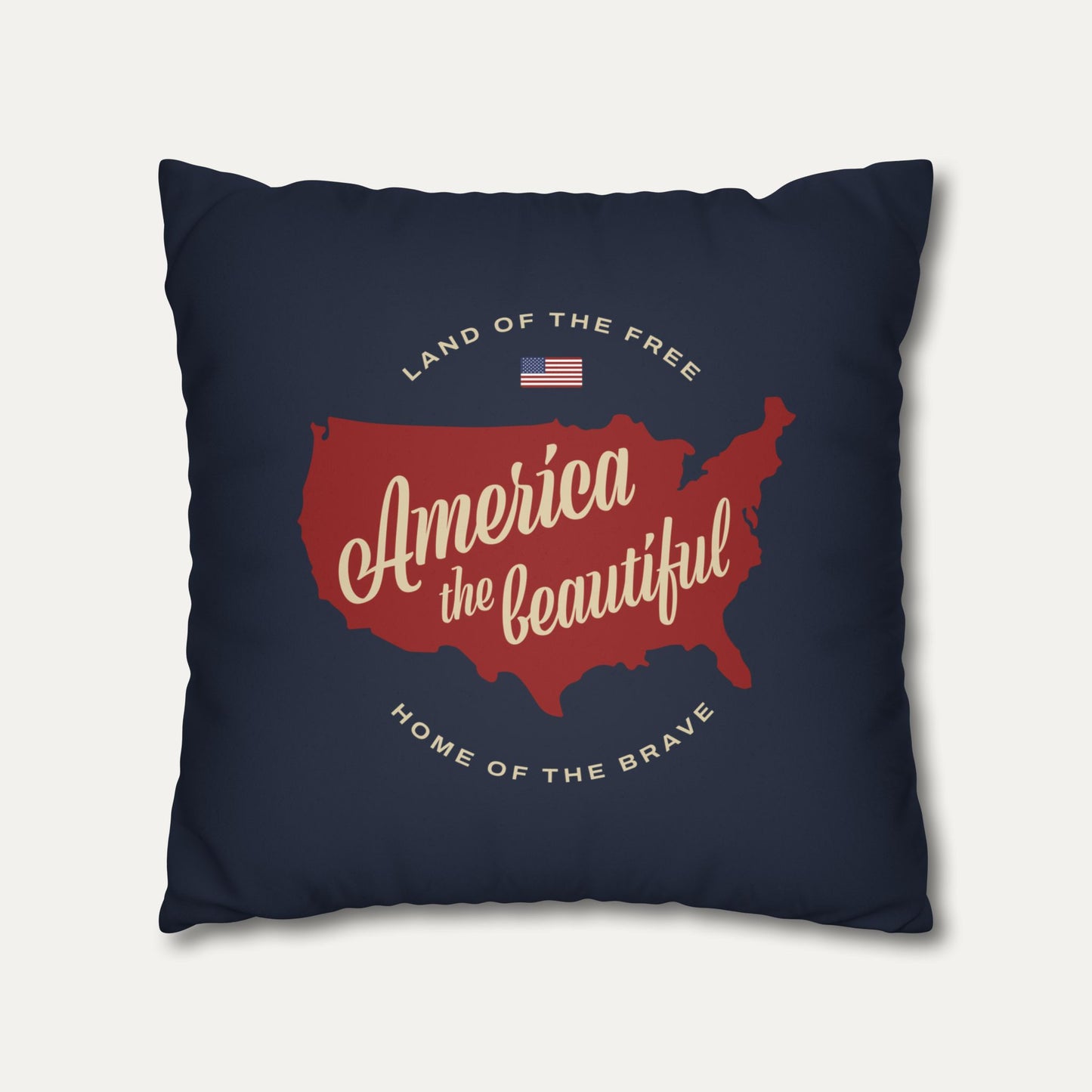 America the Beautiful Faux Suede Pillowcase