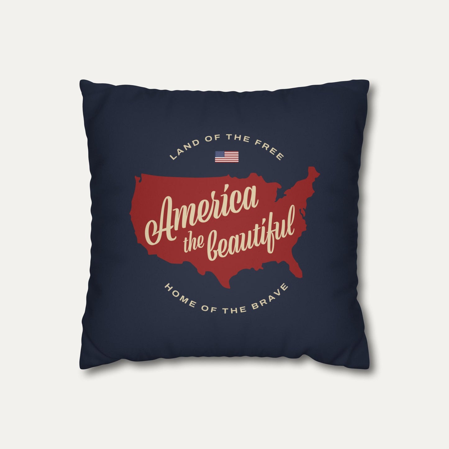 America the Beautiful Faux Suede Pillowcase