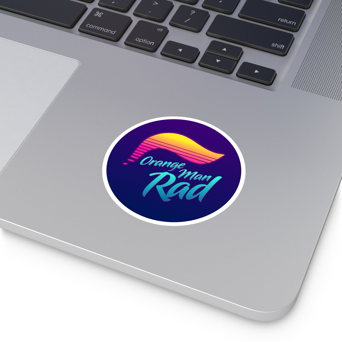 Orange Man Rad Retro Round Stickers