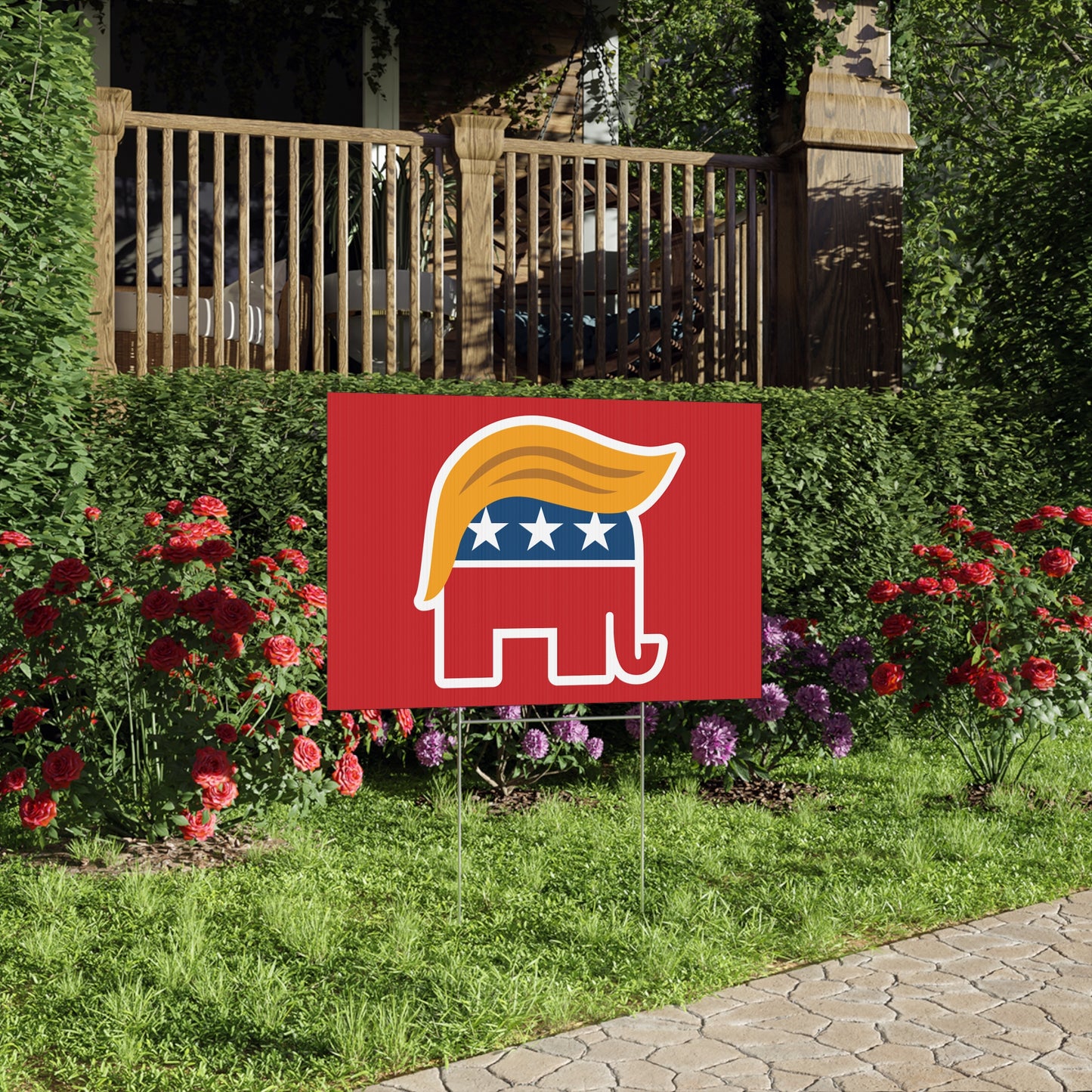 Orange Man Rad Lawn Sign
