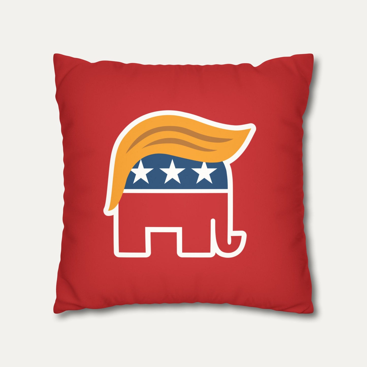 Orange Man Rad Faux Suede Pillowcase (Red)