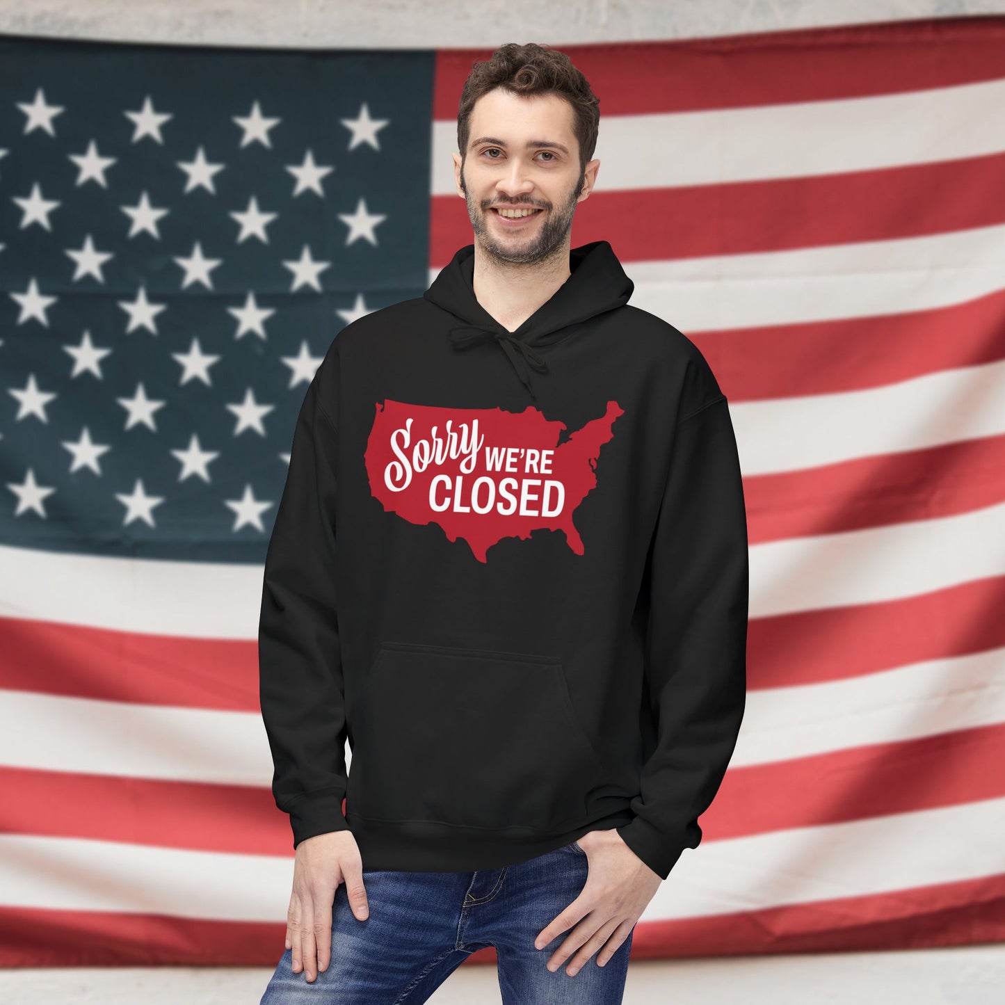 Sorry, We’re Closed Fleece Unisex Hoodie