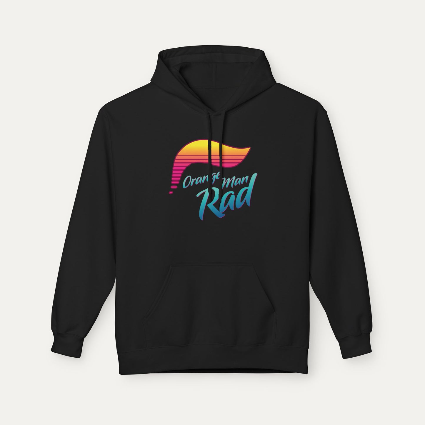 Orange Man Rad Retro Fleece Unisex Hoodie