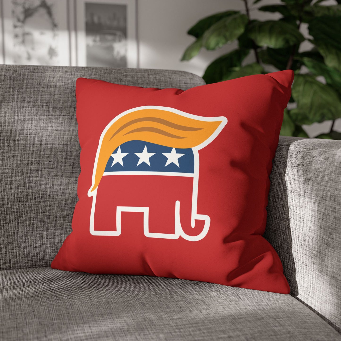 Orange Man Rad Faux Suede Pillowcase (Red)