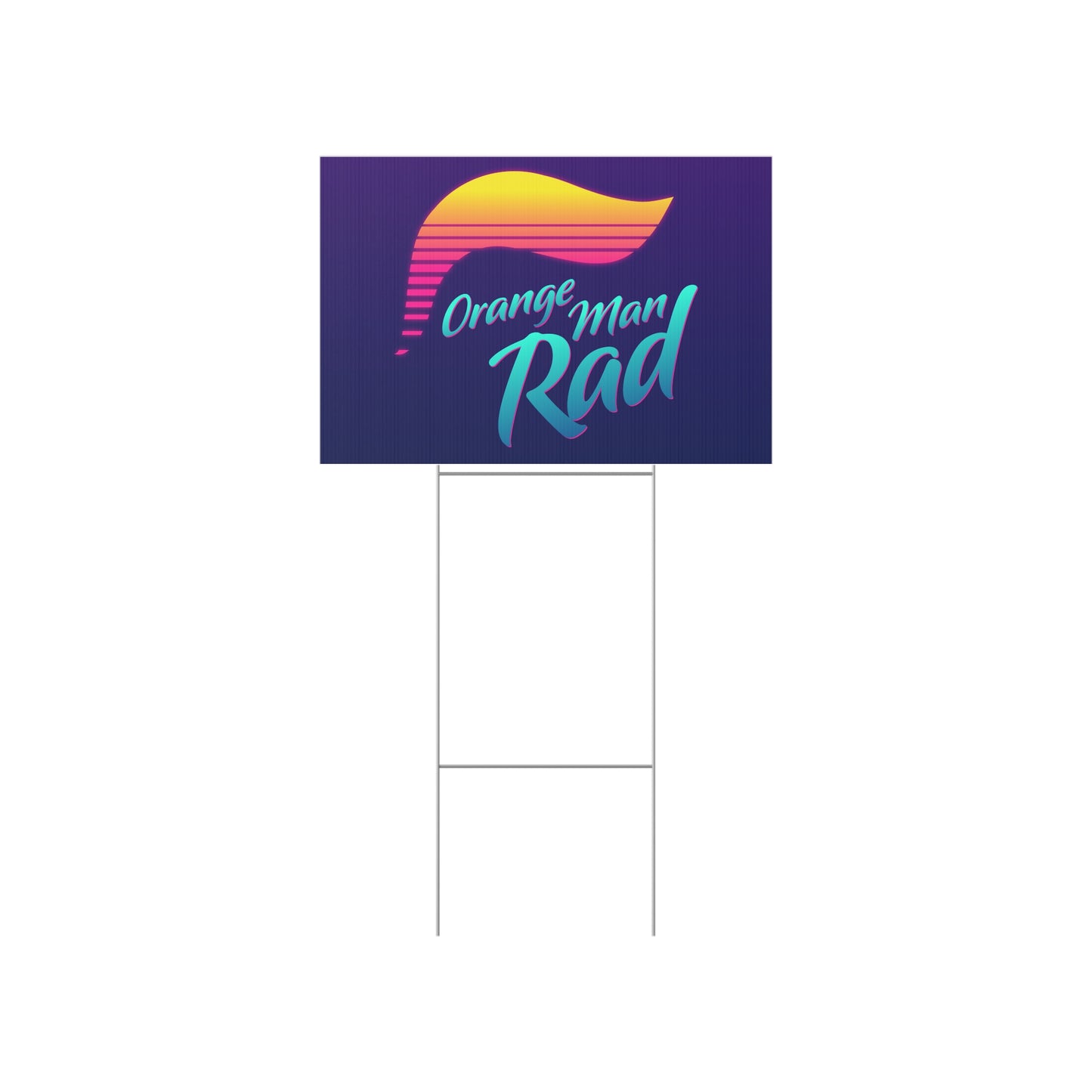 Orange Man Rad Retro Lawn Sign