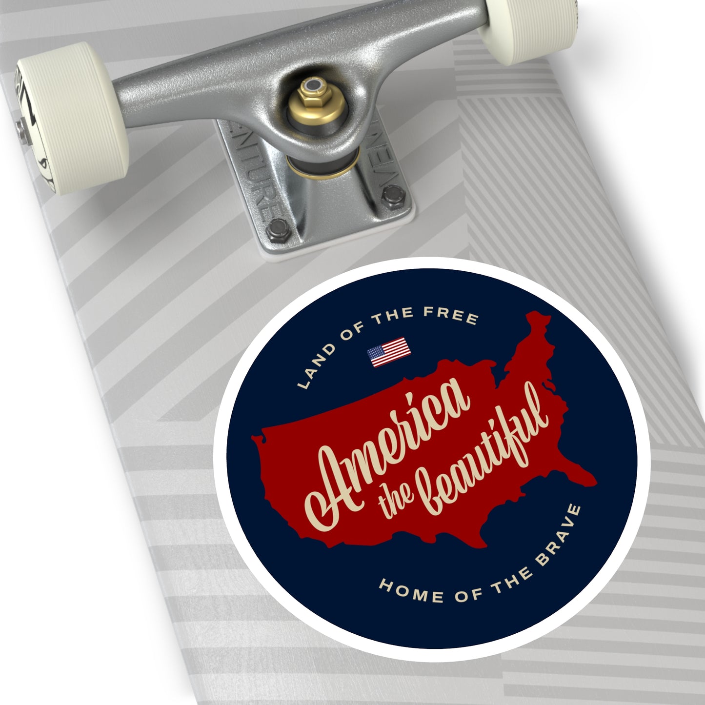 America the Beautiful Round Stickers
