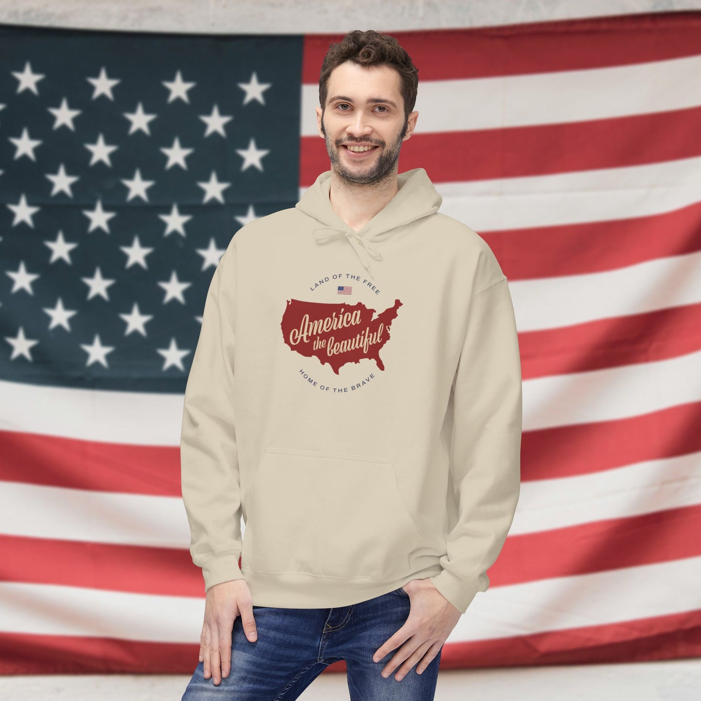 America the Beautiful Fleece Unisex Hoodie