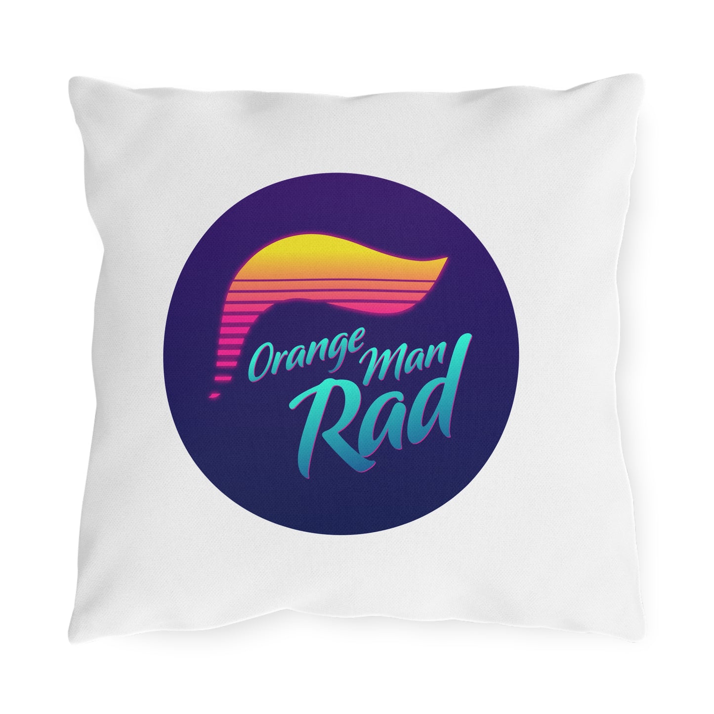 Orange Man Rad Retro Outdoor Pillows