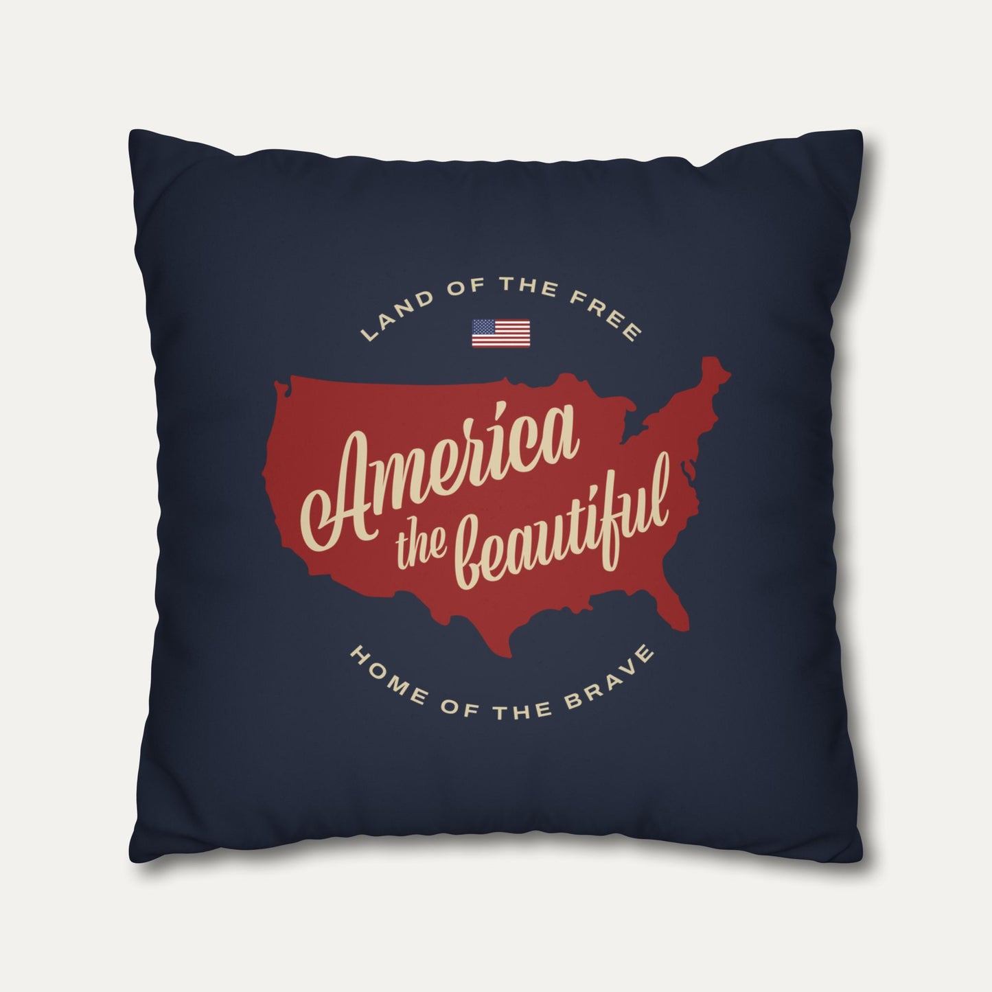 America the Beautiful Faux Suede Pillowcase