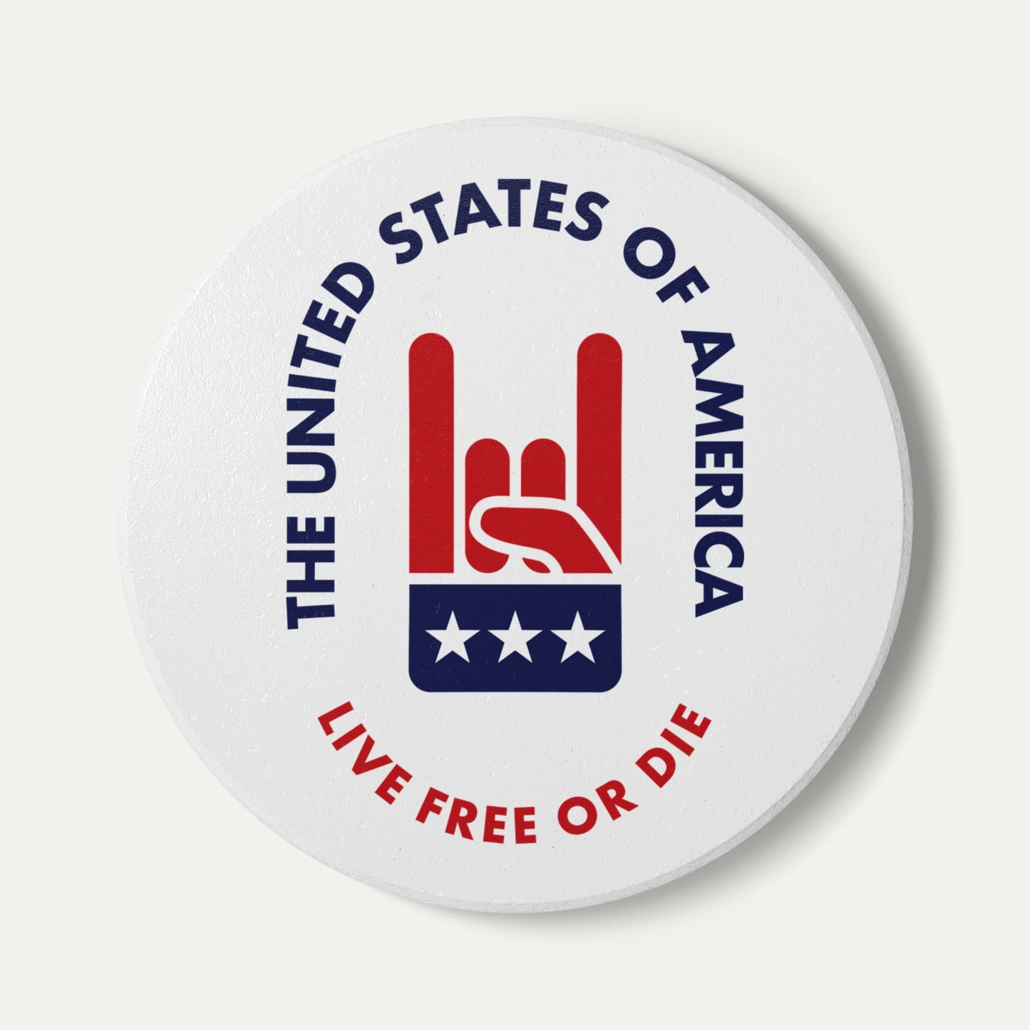 Live Free or Die Ceramic Coaster