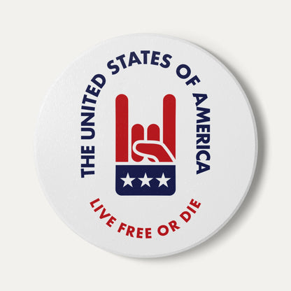 Live Free or Die Ceramic Coaster